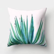 Load image into Gallery viewer, Tropical Leaf Cactus Cushion Cover