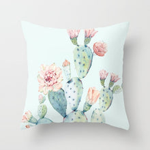 Load image into Gallery viewer, Tropical Leaf Cactus Cushion Cover