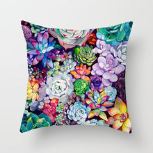 Load image into Gallery viewer, Tropical Leaf Cactus Cushion Cover
