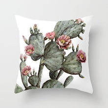 Load image into Gallery viewer, Tropical Leaf Cactus Cushion Cover