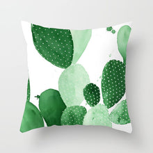 Load image into Gallery viewer, Tropical Leaf Cactus Cushion Cover
