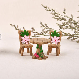 Table Chair Resin Decoration