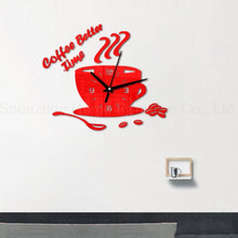 Load image into Gallery viewer, Coffee Time Cup Wall Clock