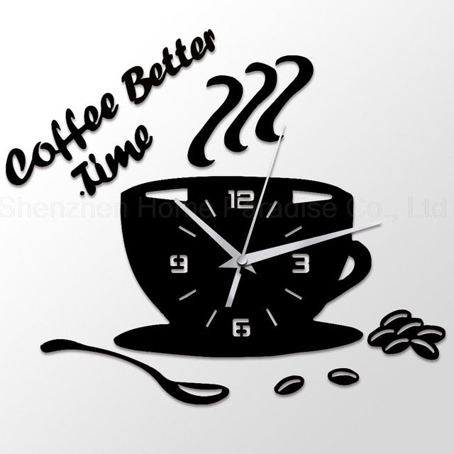Coffee Time Cup Wall Clock