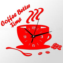 Load image into Gallery viewer, Coffee Time Cup Wall Clock