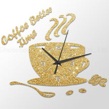 Load image into Gallery viewer, Coffee Time Cup Wall Clock