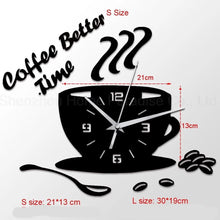 Load image into Gallery viewer, Coffee Time Cup Wall Clock
