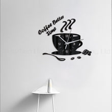 Load image into Gallery viewer, Coffee Time Cup Wall Clock