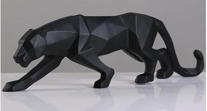 Geometric Leopard Sculpture