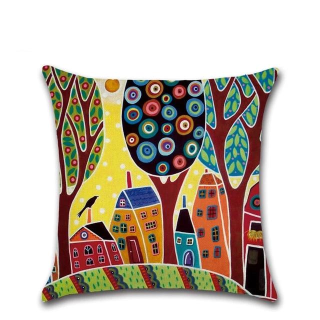 Retro Rural Cushion Cover