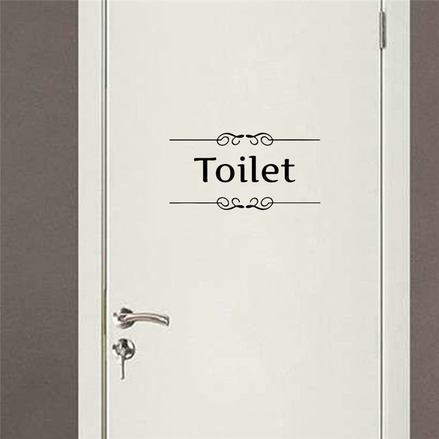 Toilet Entrance Sign Door Sticker