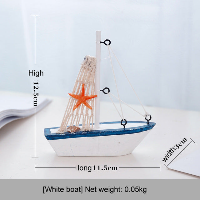 Creative Sailboat Decor Miniature