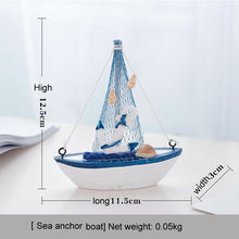 Load image into Gallery viewer, Creative Sailboat Decor Miniature