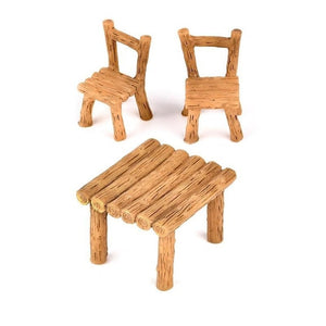 Table Chair Resin Decoration