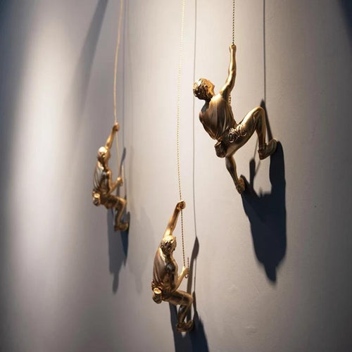Sport Man Rock Climbing Decoration
