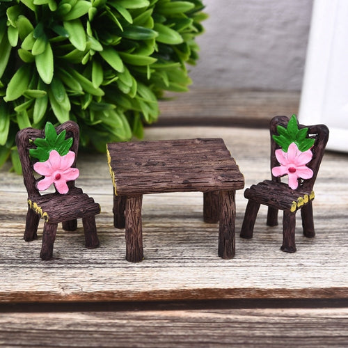 Table Chair Resin Decoration